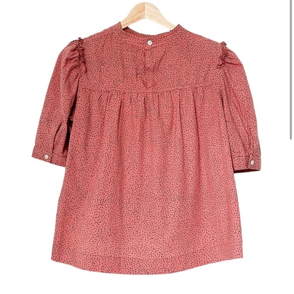 Anthropologie Citizens Of Humanity Top Dorothy Puff Sleeve Blouse Pink — Size S - Picture 3 of 8